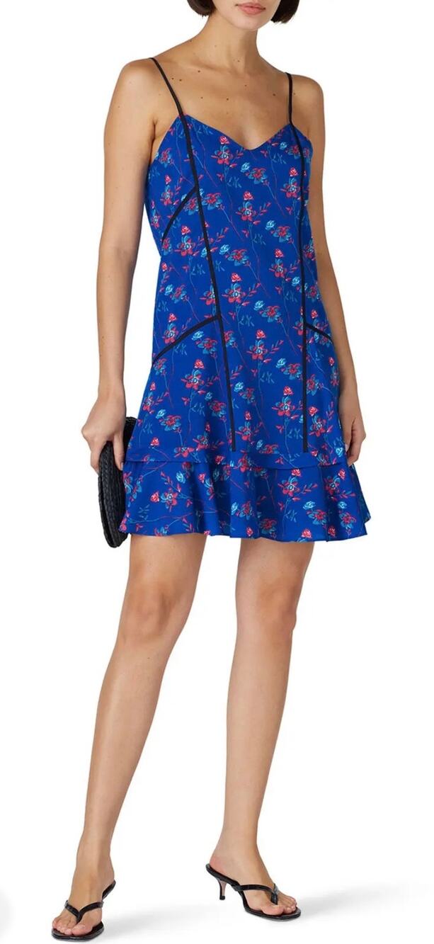 Thakoon Blue Floral Printed Shift Dress 14